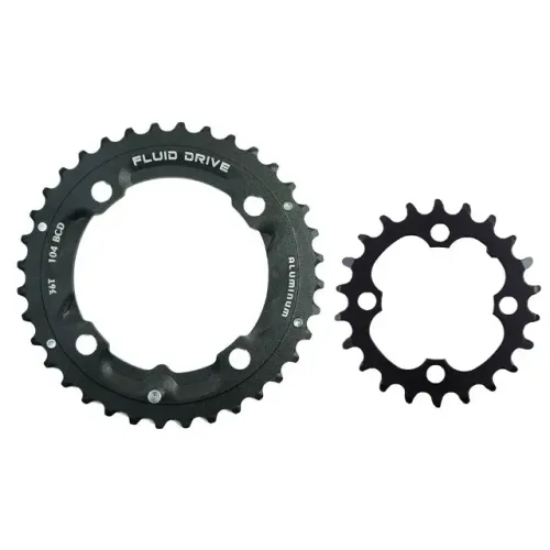Coroas Dupla Pedivela Mtb Sunrace 36 E 22 dentes 2x10 Bcd 104 64mm Serve em Shimano 5997