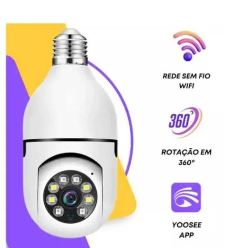Câmera de Segurança Wi-Fi 360° - Visão Noturna - Yoosee App