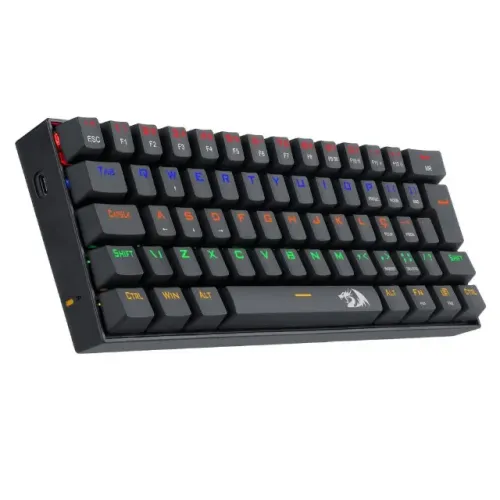 Teclado Mecânico Gamer Redragon Lakshmi, Rainbow, Switch Red, ABNT 2, Black - K606R (PT-RE