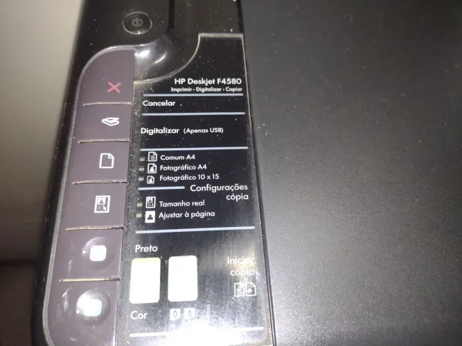 Impressora HP Deskjet F4580 - Multifuncional com 1 cartucho xl novo de 11 ml