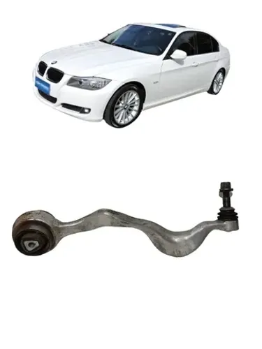 Braço suspensão BMW 320i 2007 a 2011 dianteiro curvo esquerdo