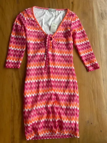 Vestido Costume rosa e laranja pp