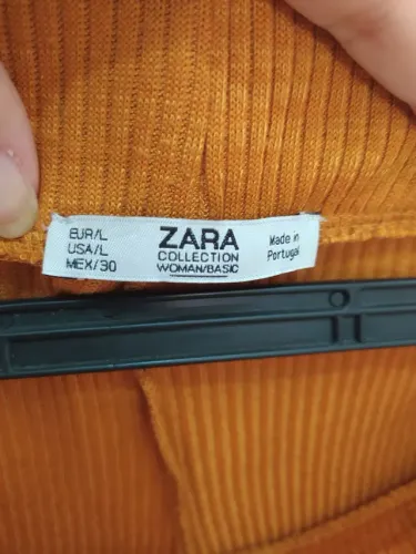 Calça verão ZARA original e estilosa em laranja, da Europa