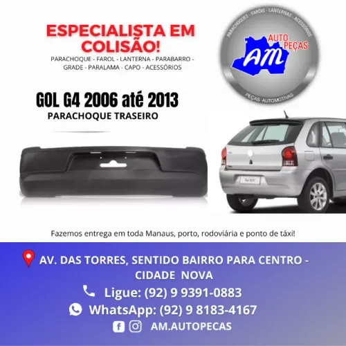 parachoque traseiro gol g4