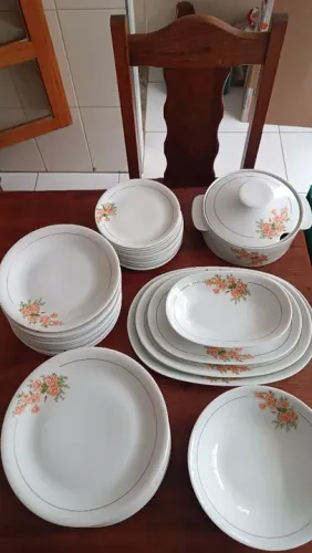 Porcelanas Renner Medaillon 42 peças (Anos 70)