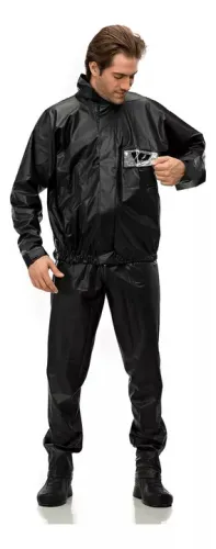 Capa De Chuva Masculina Pantaneiro 2900 PVC Tornado Com Gola E Bolso