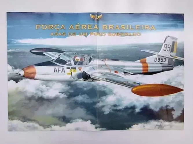 Pôster Avião de Caça Cessna T37C da FAB, Força Aérea Brasileira