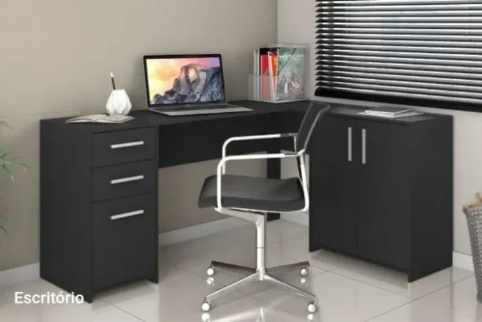  Mesa de Escritório Canto 2005. Produto Novo. Pronta Entrega.