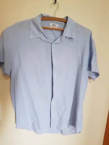 Camisa Azul Claro Manga Curta, Sergio K, GG