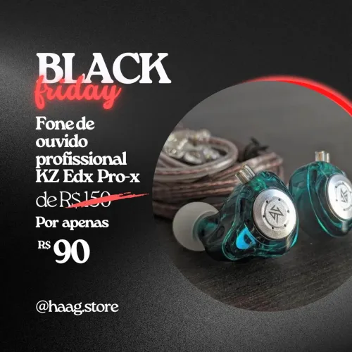 Fone Profissional KZ Edx pro-x Verde Sem microfone/Retorno de Palco /Games/DJ
