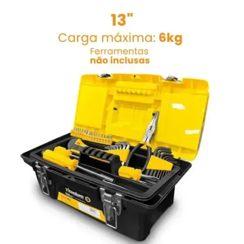 CAIXA DE FERRAMENTAS 13POL CARGA MAXIMA 6KG-TITANIUM