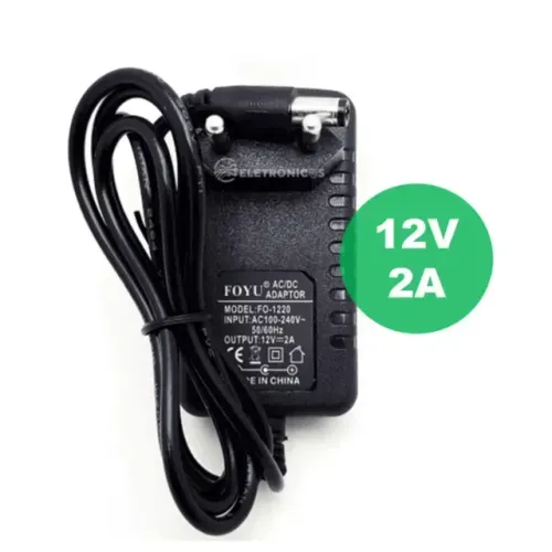 Fonte Bivolt 100-240V para 12V 2A com Plug P4