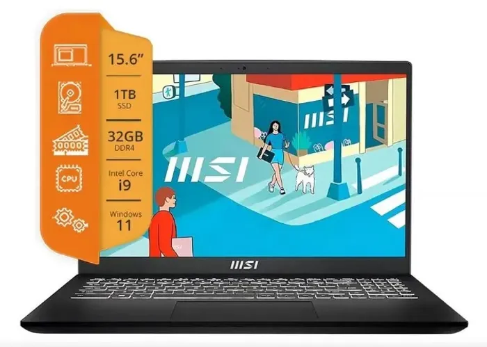 Notebook Novo Msi Modern B13m Intel Core i9 13th Geração 13900H 32gb memoria ram 1tb Ssd