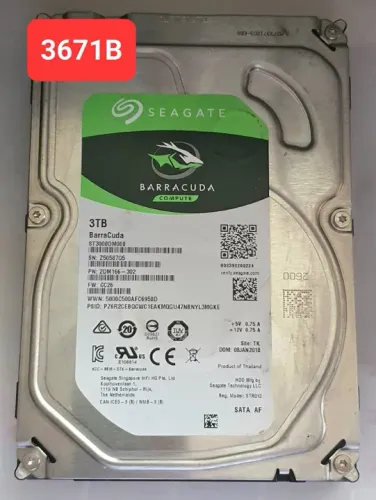 Placa HD 3 Tb St3000dm008 - Fw: Cc26 - Cod. 3671b