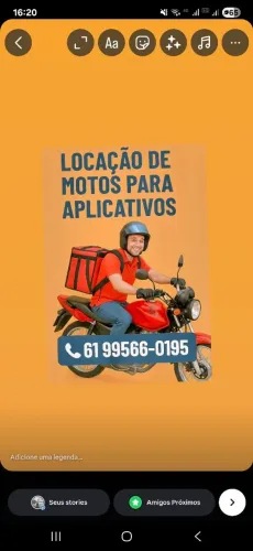 LOCAÇÃO DE MOTOS PARA APLICATIVOS E OUTROS 