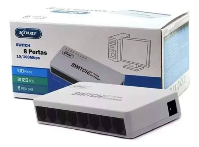 Switch Knup 8 Portas 10/100