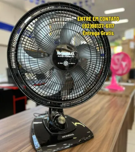 Ventilador de Mesa Mondial 40cm com 6 Palhetas - Entrega das 9 até as 22hrs