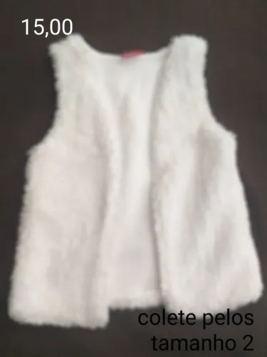 Colete Pelos Infantil Tamanho 2