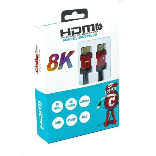 Cabo HDMI 2.1 8K Playstation 5 2 metros. Lacrado, qualidade original!
