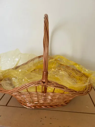 Cesta de Vime Decorativa com Alça