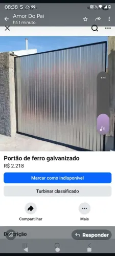 Portão de ferro galvanizado