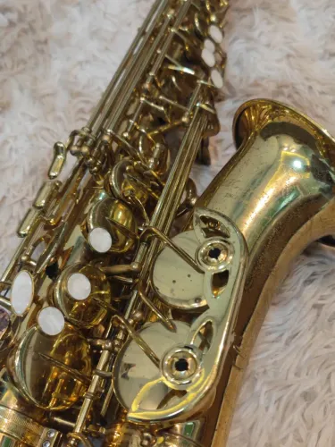 Sax Alto Michael WASM35 Original Usado Revisado Black Friday Nota Fiscal OLX Pay Dourado 