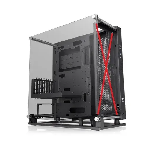 Gabinete Gamer Thermaltake Core P3 TG Pro, Mid Tower, Vidro Temperado,Sem suporte da frent