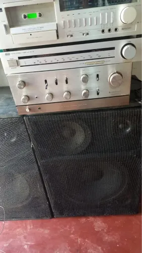 Amplificador Kenwood Ka 4004, Tuner, Tape e Caixa 15