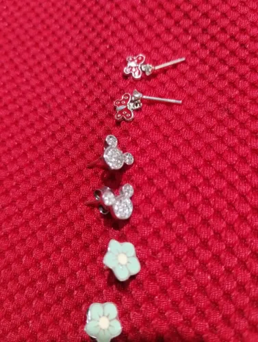 Brincos de prata. 925 variados: Mickey, flores e mais!