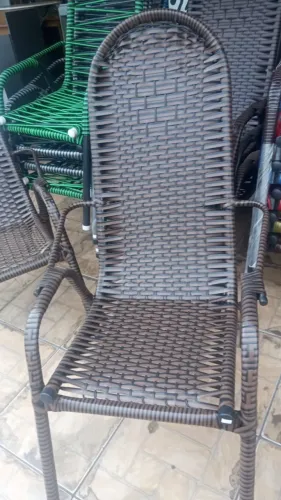 cadeira  de varanda de junco sintético