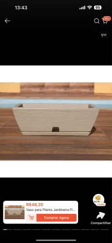 Vasos retangulares com prato (3 unidades)