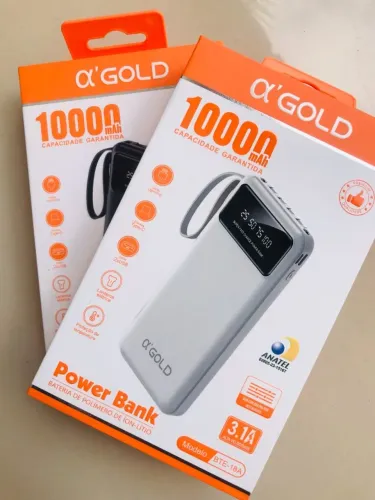 Bateria portátil Power Bank 10.000 mAh (novo)