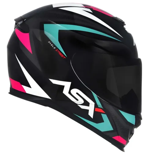 Capacete asx eagle street tiffany + viseira fumê