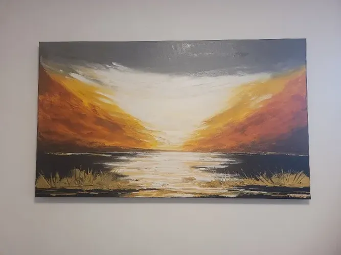 Pintura com textura a óleo