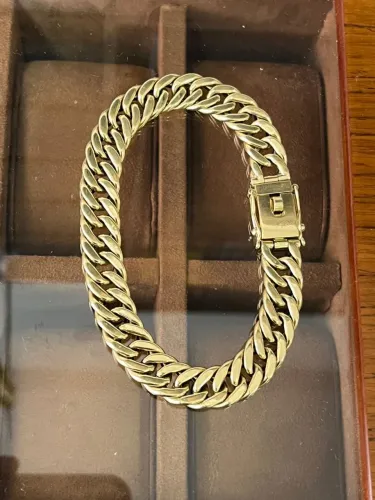 Pulseira Grossa Ouro 18k -
