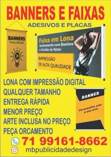 BANNERS, FAIXAS E ADESIVOS, GRÁFICA EM GERAL