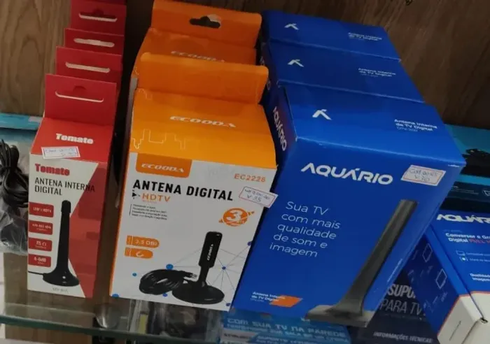Antena Digital, vários modelos na loja em Rio Preto.