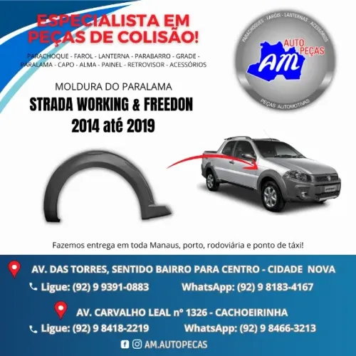 MOLDURA DO PARALAMA DIANTEIRO STRADA WORKING FREEDON 14/20