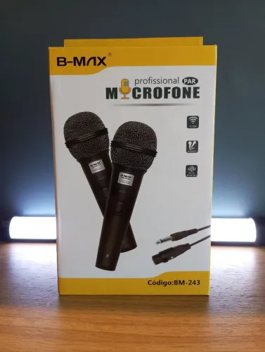 Kit 2 microfones com fio B-max