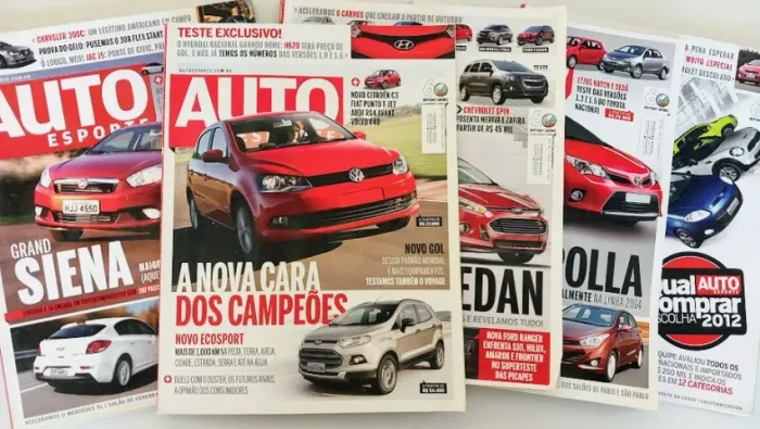 Kit 5 Revistas Auto Esporte 2012 - Gol, Cruze, HB20, Etios, Grand Siena, Ecosport
