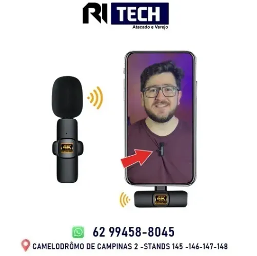 Microfone Lapela Lightning iPhone 1 Microfone