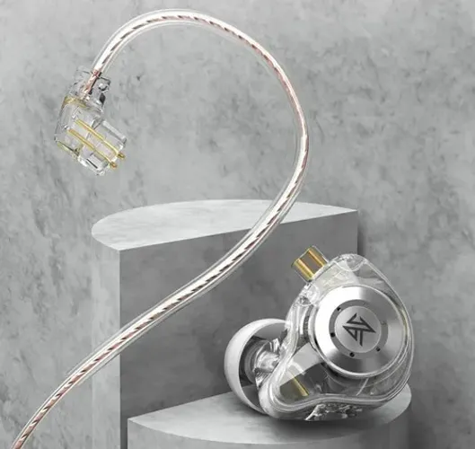 Fones de Ouvido Intra-auriculares KZ EDX PRO com Fio sem Microfone