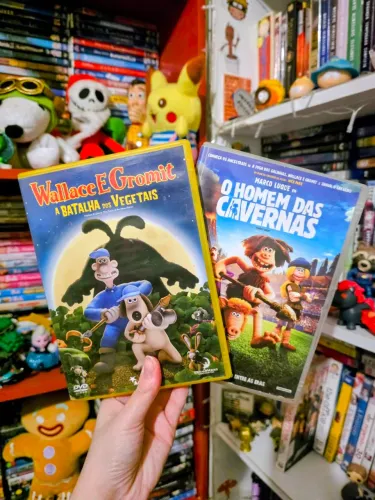 DVD Wallace e Gromit e DVD O Homem das Cavernas