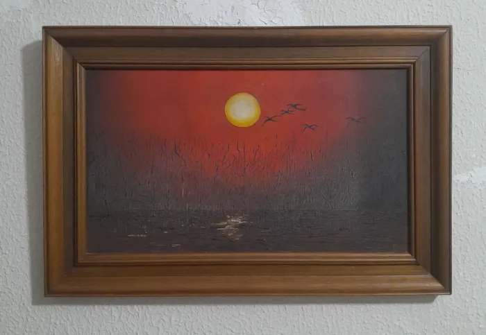 Quadro óleo sobre tela assinado de 1983