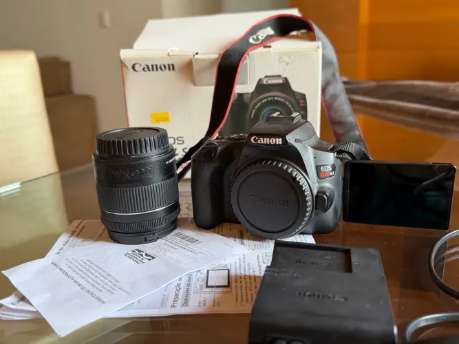 VENDE-SE KIT CANON EOS REBEL SL3 + LENTES