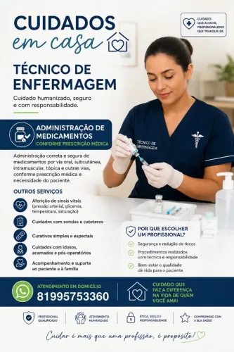 Cuidados de enfermagem no conforto do seu lar 