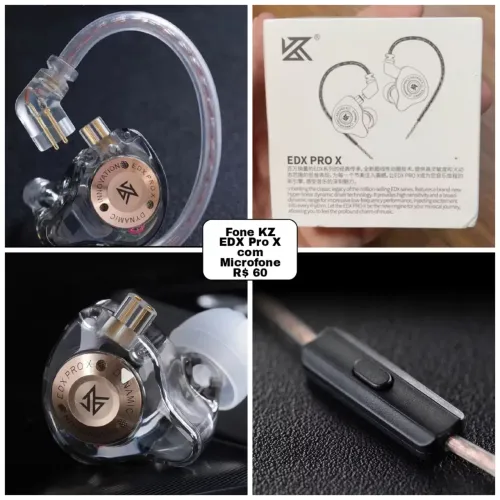 Fone KZ Edx Pro X com MIC R$ 60
