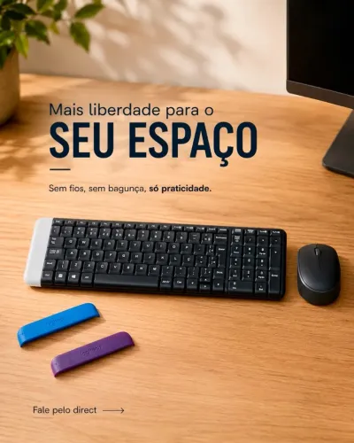 Teclado Logitech K230 Sem Fio portátil para Computado + Mouse Logitech Sem Fio FUNCIONANDO
