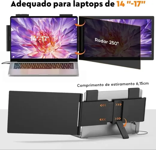 Monitor Portátil Extensor para Laptop