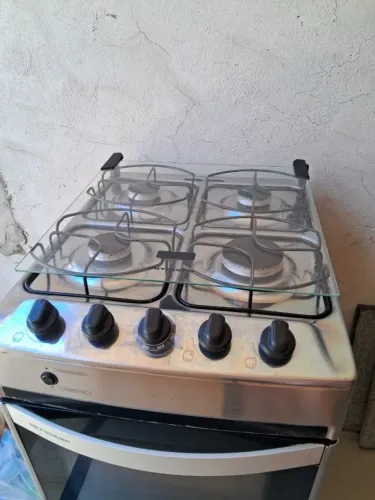 Fogão Brastemp 4 Bocas Inox acendimento automático 
